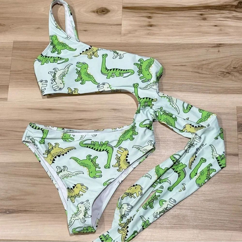 Shein One Piece Dinosaur Bathing Suit Women’s Small